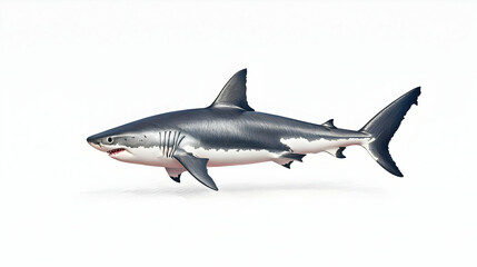 Obraz premium Digital Illustration Of A White Shark