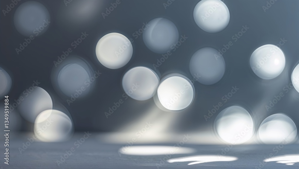 Poster beautiful soft focus light orbs creating a dreamy atmosphere on a subtle background