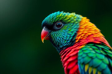 Vibrant Quetzal Plumage Displayed on a Tree Branch, Showcasing Its Bright Colors and Exotic Beauty in a Natural Forest Setting