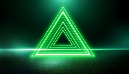 abstract background with green triangles