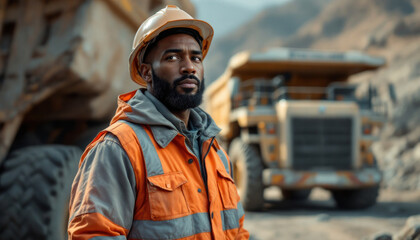 Portrait of a Confident Mining Worker