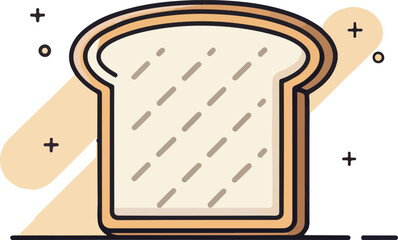 Toasted Bread Illustration vector design, Toasted Bread icon design