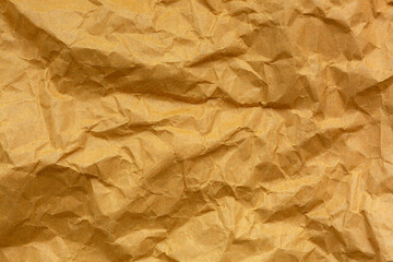 Brown crumpled paper texture,Old paper vintage texture surface for background. Recycle pale brown paper crumpled texture, Cream color recycled kraft paper texture blank with copy space for text.