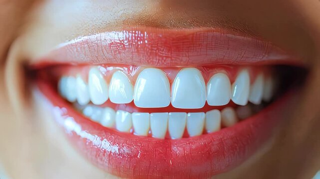 A detailed close-up of a set of artificial dentures, highlighting realistic teeth and gum texture