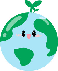 Sky blue and green eco friendly earth