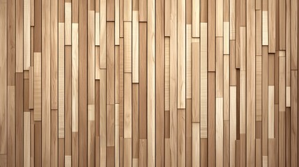 Fototapeta premium Modern wood panel wall design, interior design, light brown tones