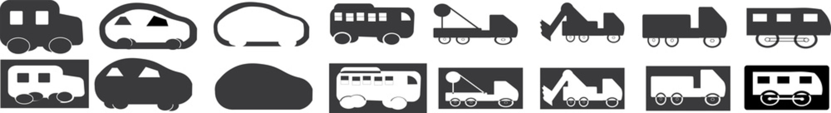 car, vector, transportation, illustration, icon, transport, vehicle, road, travel, bus, car, truck, tain, crain, zeep, 