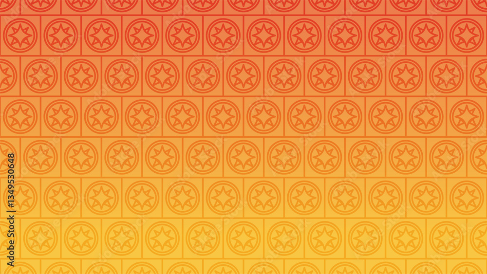 Poster abstract geometry pattern background with orange gradient color. floor pattern background