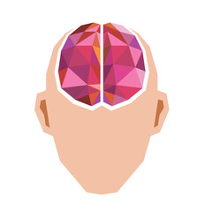 Abstract Human head and brain vector logo vector design icon illustration