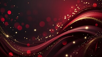 Obraz premium Luxurious Red and Gold Abstract Background with Sparkling Highlights