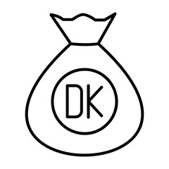 Danish Krone Note Icon