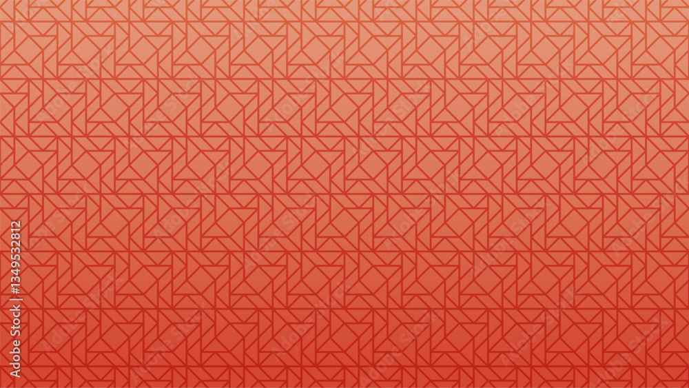 Poster abstract geometry pattern background with orange gradient color. floor pattern background