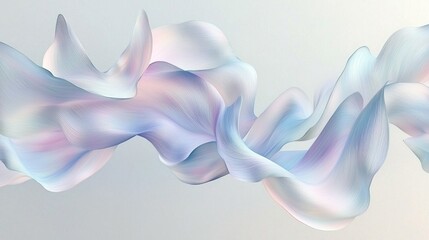 Obraz premium Abstract flowing fabric, pastel colors, soft light, elegant design