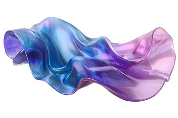 Obraz premium Colorful Transparent Fabric Flowing in Waves with Soft Light Effects