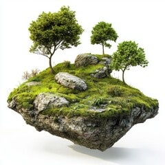 Generic Floating Island Perspective Grass Trees Small