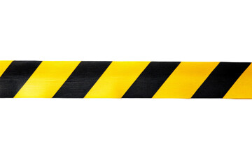 Caution stripes pattern on black background, cut out transparent