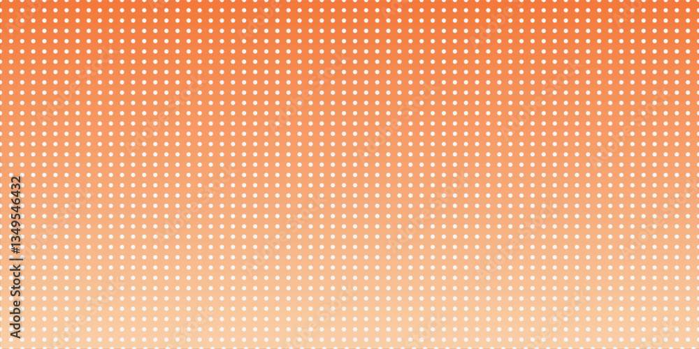 Aufkleber this image features a simple, repeating pattern of white dots on a gradient background of soft orang