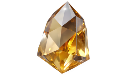  Shiny Gold Crystal Formation Isolated on Transparent Background