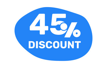 45% discount ticket template icon vector design background