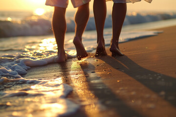beach sand evokes a sensory and emotional experience, encompassing feeling of walking barefoot, sound of waves, and cherished memories made on sandy shores 