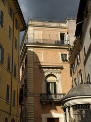 facade of the old building