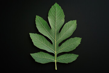 Hickory Leaf - A compound leaf with several pointed leaflets, made up of 5 to 9 leaflets with a tough texture, turning golden brown in autumn