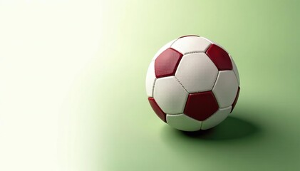 Naklejka premium Overhead shot of perfectly new football against pure white, white background, football texture