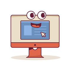 computer monitor groovy character