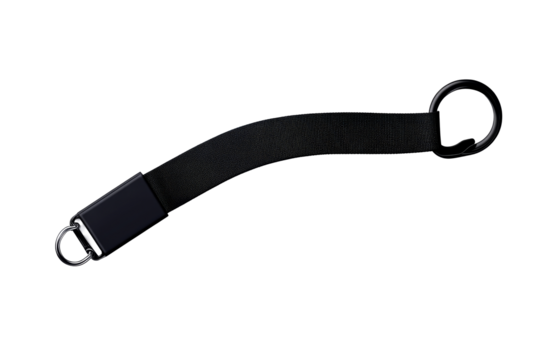 Keychain elegant design with modern style, cut out transparent