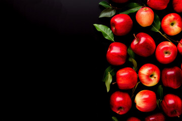 fruits fresh on black background