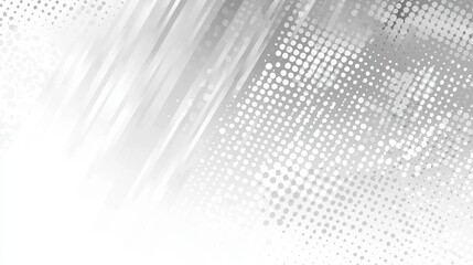 Elegant silver gradient backdrop with halftone patterns and dynamic strokes