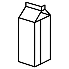 Vectorized Milk Carton Outline Art