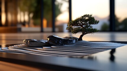 Obraz premium tree of bonsai in the table 