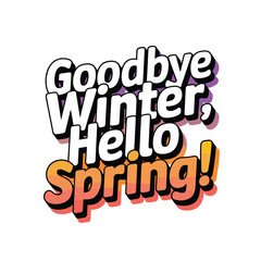 Spring concept vector art. Hello Spring typography illustration