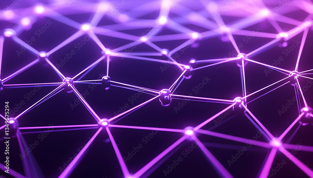 Poster abstract glowing network connection
