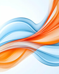 Obraz premium Abstract flowing orange and blue wave design