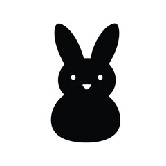 black rabbit isolated on white