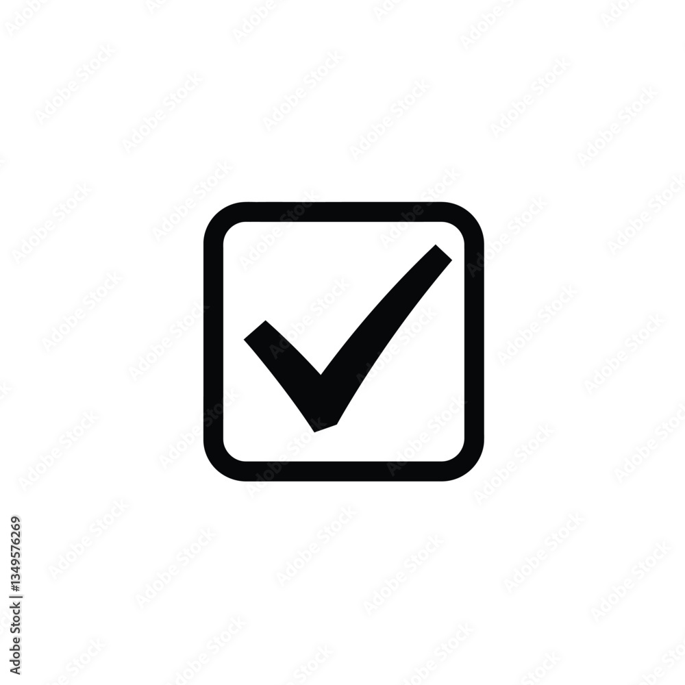 Poster check mark button