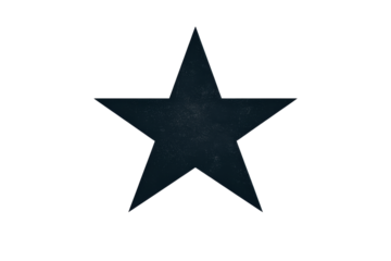 Dark star design concept on a black background, cut out transparent