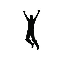 silhouette of a man jumping