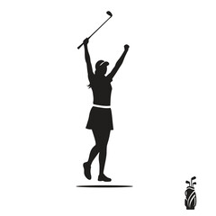 golf player silhouette