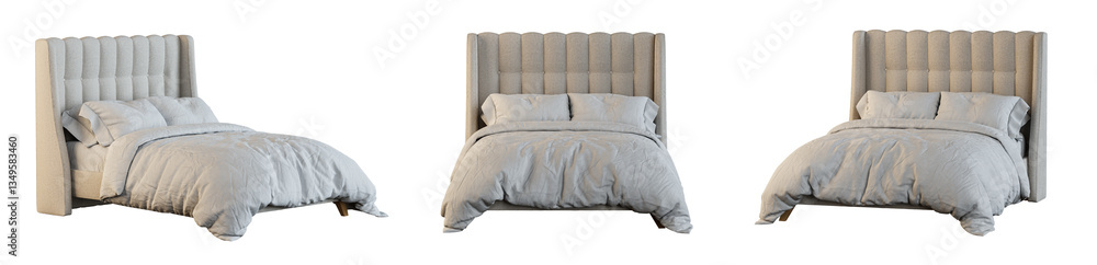 Poster bed isolated on transparent background. 3d render.
