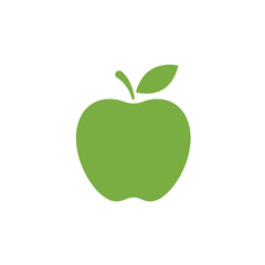 green apple isolated on white