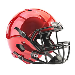 Fototapeta premium Highresolution 3D render of a red and black football helmet with facemask
