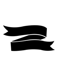 Banner ribbon clip art design on plain white transparent isolated background for card, shirt, hoodie, sweatshirt, apparel, tag, mug, icon, poster or badge