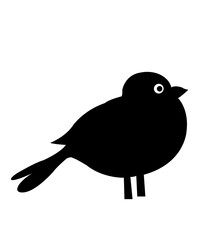 Bird clip art design on plain white transparent isolated background for card, shirt, hoodie, sweatshirt, apparel, card, tag, mug, icon, poster or badge