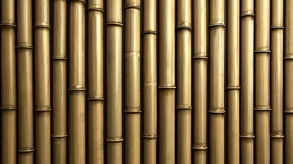Close-up bamboo fence wall, natural backdrop, interior design