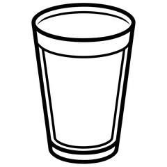 Water Glass line art vector