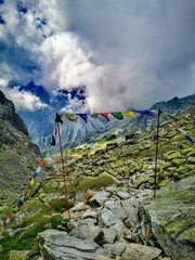 hiking in the mountains
