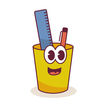 stationary school groovy character